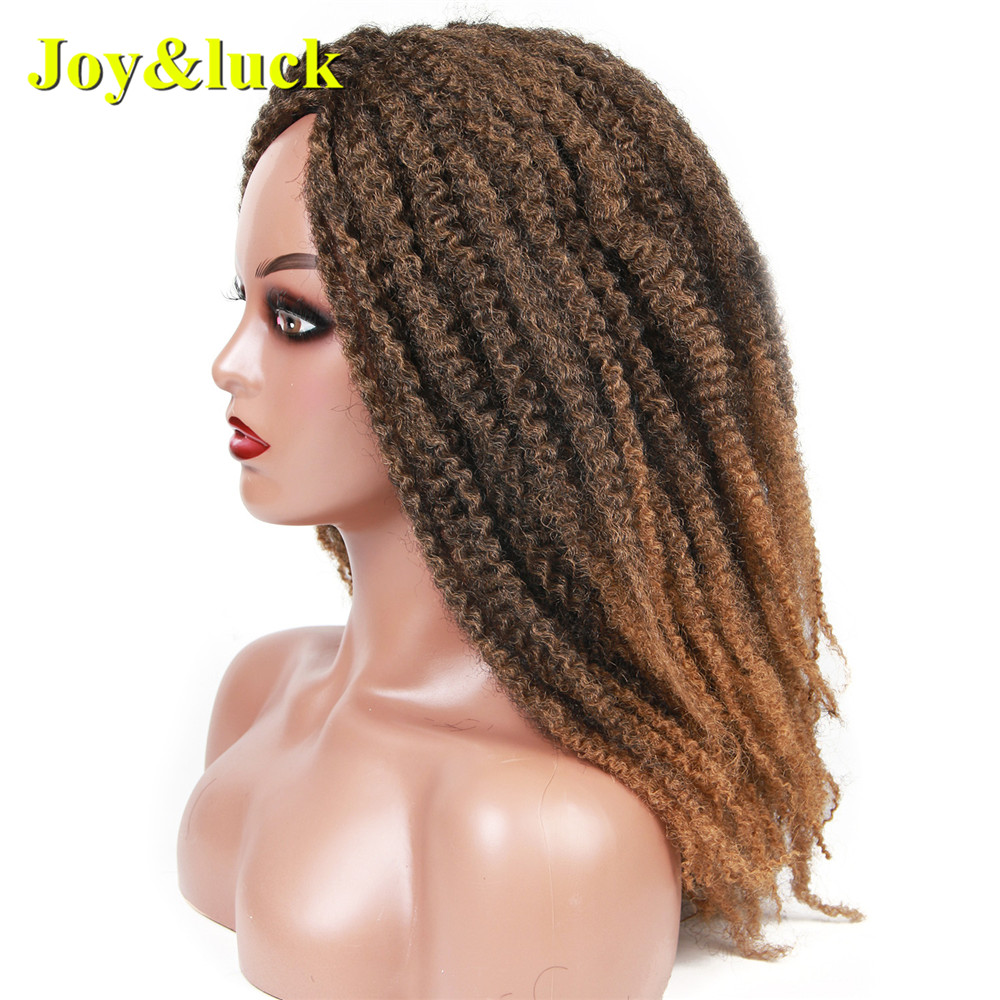 Long Afro Kinky Curly  Crochet Braids Wigs  Sythetic Wigs Middle Part Ombre Color Hair Wigs  Cosplay or Daily Use Hair Style