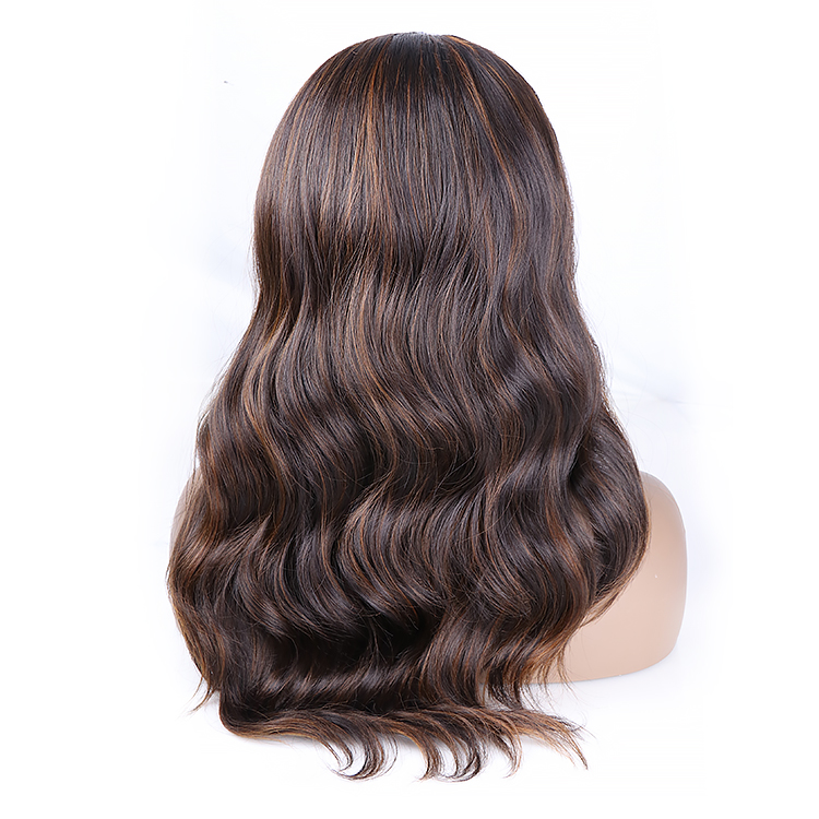 Julianna 28Inch Bodywave Yaki Natural Curlys Grey Hair Highlights Honey Blonde Curly Cheap Synthetic Waterwave Headband Wig