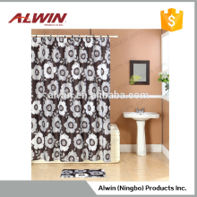 3 Piece Bath Rug Shower Curtain Set 9046