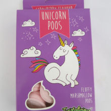 mallow candy with fruit jam center filled