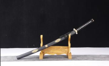 Wanhua Japanese Samurai Sword Black Katana Patterned Steel Craft Collectibles