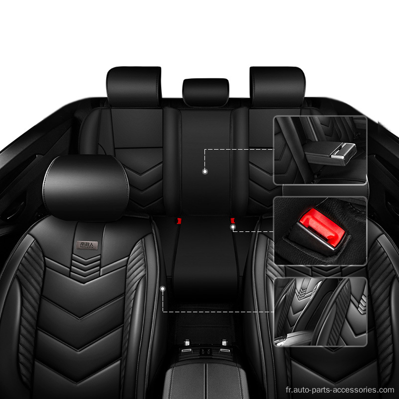 Poches à double rangement siège d&#39;auto en cuir détachable