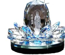 Avalokitesvara Bodhisattva Crystal Statue: Temple Worship & Home Decoration