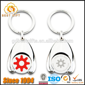 2016 the newest promotional gifts trolley coin keychains for supermarket