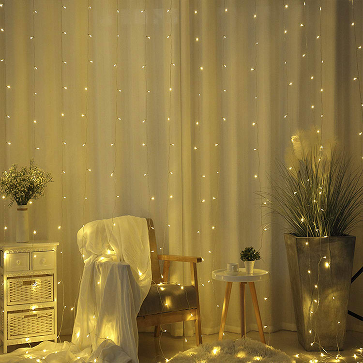 led waterfall curtain lights