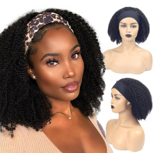 New selling high density headband braid wigs, afro wigs human hair braided headband wig