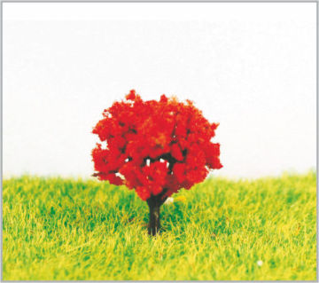 2.5cm Architectural Plastic Red Miniature Model Trees