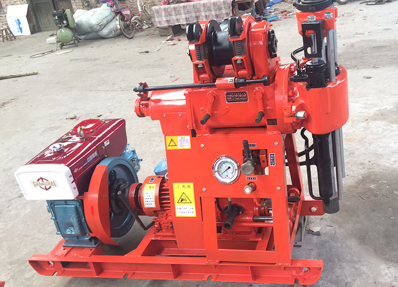 hydraulic diesel engine water well drilling rig machine construction machinery XY-1 for Indonesia