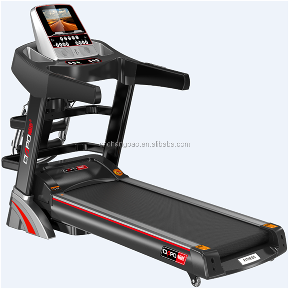 Best seller super quality electric treadmill  video screen multi function peak 3HP continuous 1 HP DC motor treadmill  CP-A4