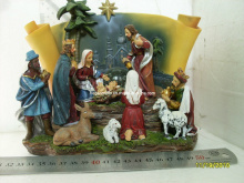 Polyresin Religious Manger Jesus Figurine