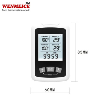 Digitales Kochfleisch-Thermometer mit zwei Sonden und großem LCD