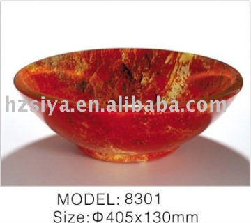 double layer glass basin