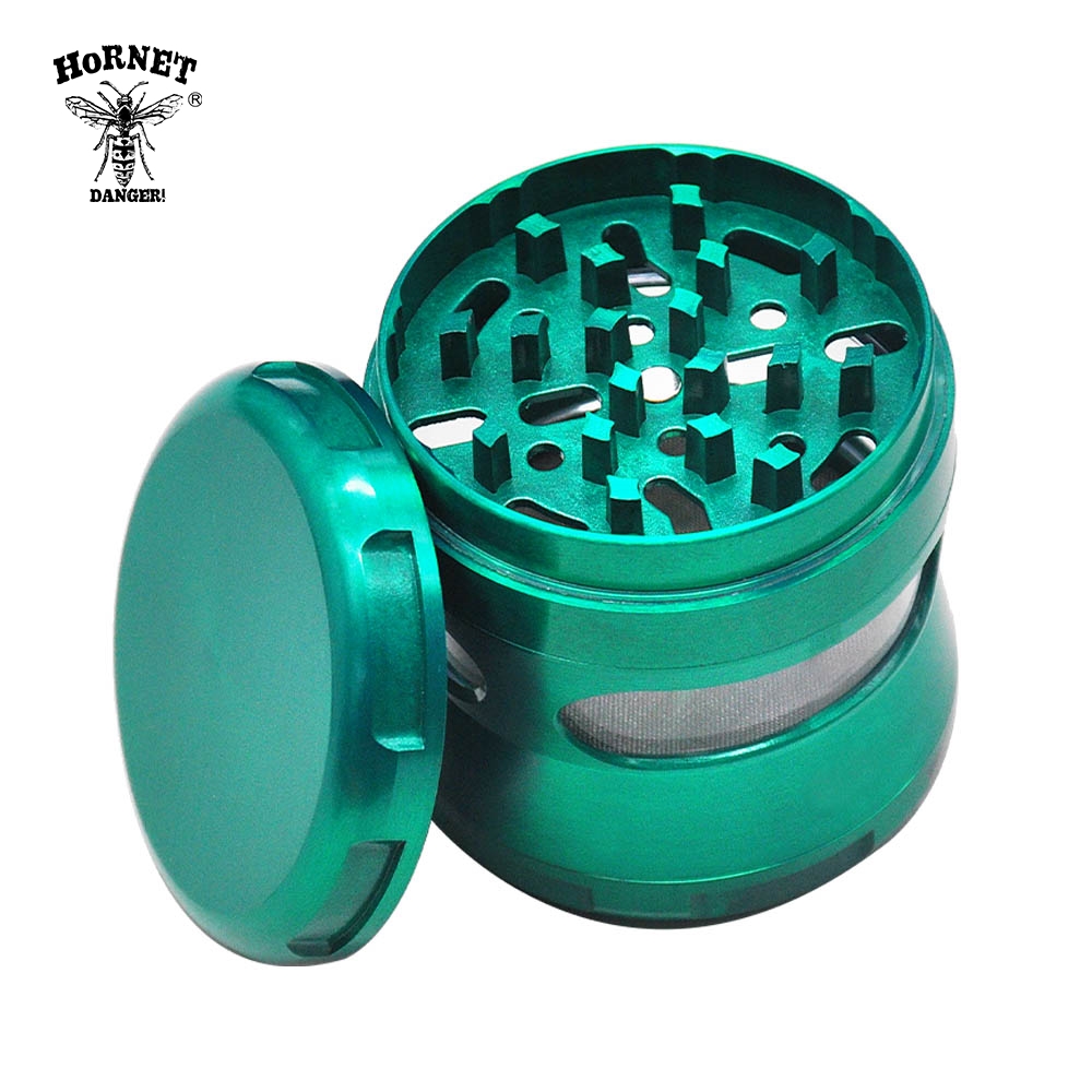 Zinc alloy 63MM 4 parts Herb Grinder Weed Grinder With Spice Case and screen herb crusher smoking accessories