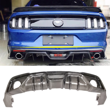 Carbon Fiber Rear Lip Diffuser Spoiler for Ford Mustang GT Coupe 2015-2018