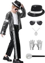 Dance Star Costume for Kids 80s Disco Cosplay