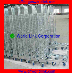 Heavy Duty Steel Rolling Cage Trolley With Wheels