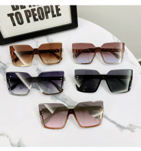 Half Rim Metal Sunglasses - Fashion One Piece Rimless Cut Edge Sunglasses Wholesale