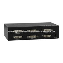 DVI Switch Splitter, Supports Highest Video Resolution of 1,080P