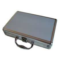 Transparent Aluminum 9 Slot Watch Briefcase with 12 Pieces