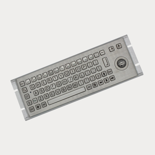 metallic industrial keyboard with track ball