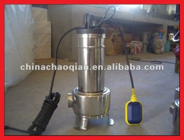 CE list centrifugal pumps, 2hp, stainless steel submersible sewage pumps, sump pumps 1.5HP sewage ejector pumps