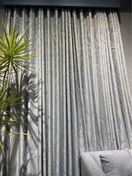 New fashion embroidery jacquard curtains high blackout