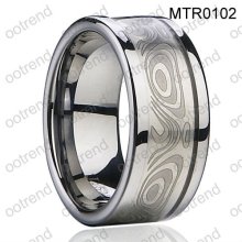 Tungsten Carbide Rings inlay stainless steel with laser any logo and figures