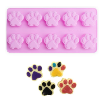 Non-Stick Food Gred Puppy Dog Paw Silicone Acuan