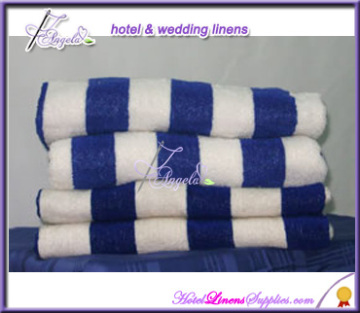 stripe pool towels, swimming towels, striped towels for hotels, spas