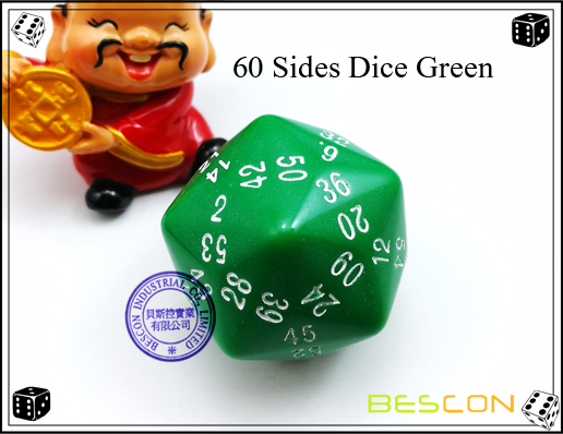 60 lados dados verde 60 Sides Dice Green