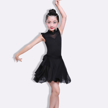 China manufacturer simpleness black girls dance clothes
