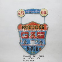 vintage metal sign-embossed wall decor-moto gas