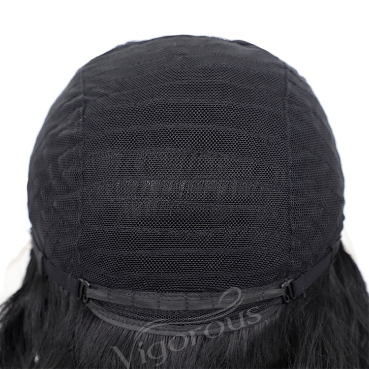Cheap Premium Vendor Long Wavy Natural Black Heat Resistant High Quality Wholesale Synthetic Fiber Wig Lace Frontal Women