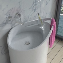 Poly Marble Freestanding Basin Sink PW50