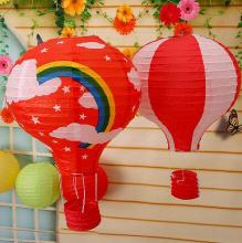 Stock Hot-air Balloon Shape Decorative Chinese Paper Lanterns Hanging for Birthday Wedding Party Decoration
