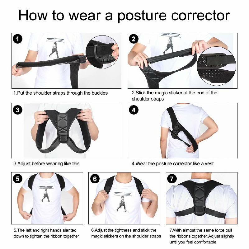 Neoprene Adjusable Body Posture Corretor de Parte Superior