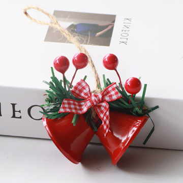 Velvet Bow Bells Christmas Tree Decorations