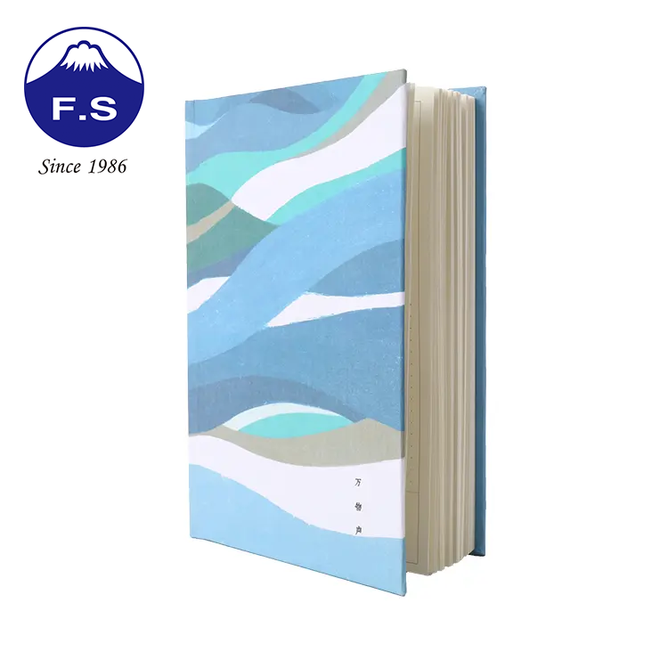 Custom Silk Printing Hardcover Recycle Paper Fabric Planner