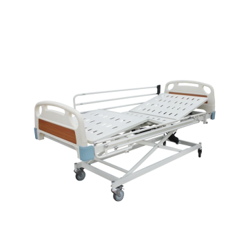 Three function medical bed with universal wheels