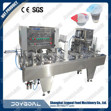 automatic cup filling & sealing fruit jelly cup sealing machine