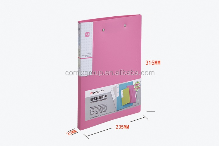 Comix A4  PP Punchless Binder  2 Lever Clips Pressure File