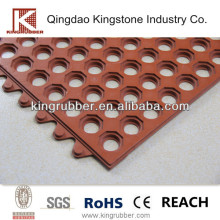 Rubber rugs of black or red kitchen