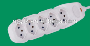 Swiss socket with shutter/5-way socket-outlet with shutter (CEcertification)