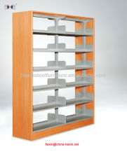 Modern steel and wood library furniture,modern public office bookshelf,bookcase,book rack