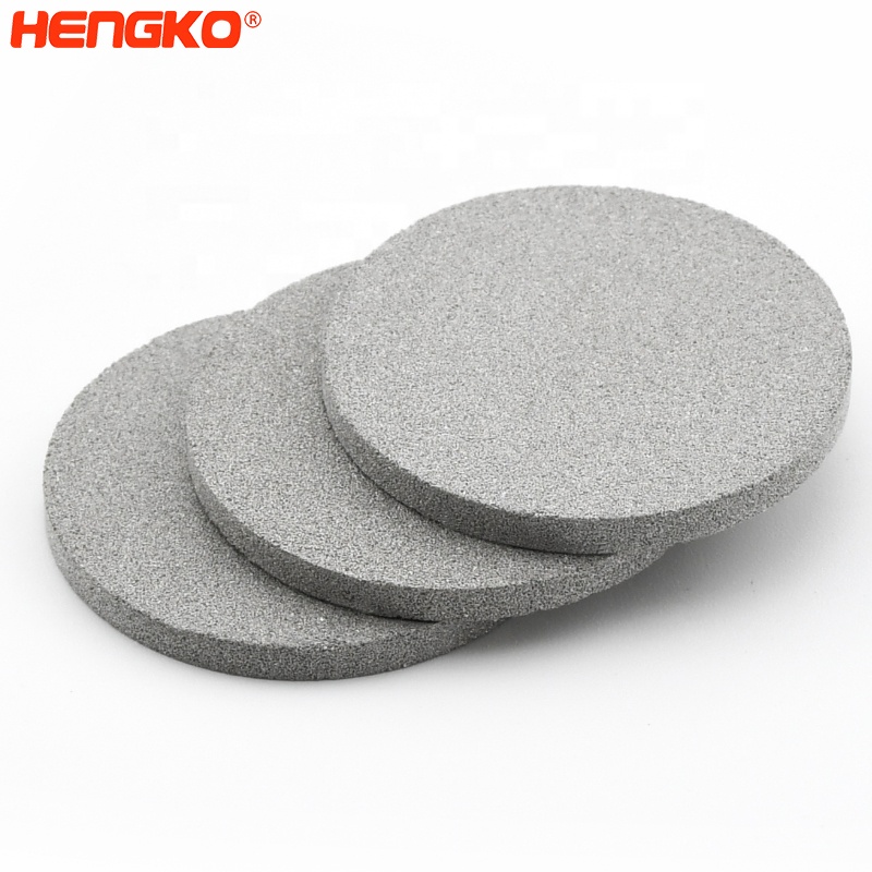 Factory custom 0.2 5 7 40 50 70 90 120 microns porosity sintered metal powder SS 316L stainless steel filter disc