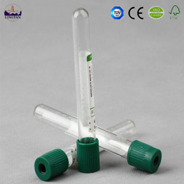 green cap vaccum lithium heparin tube 5 ml size