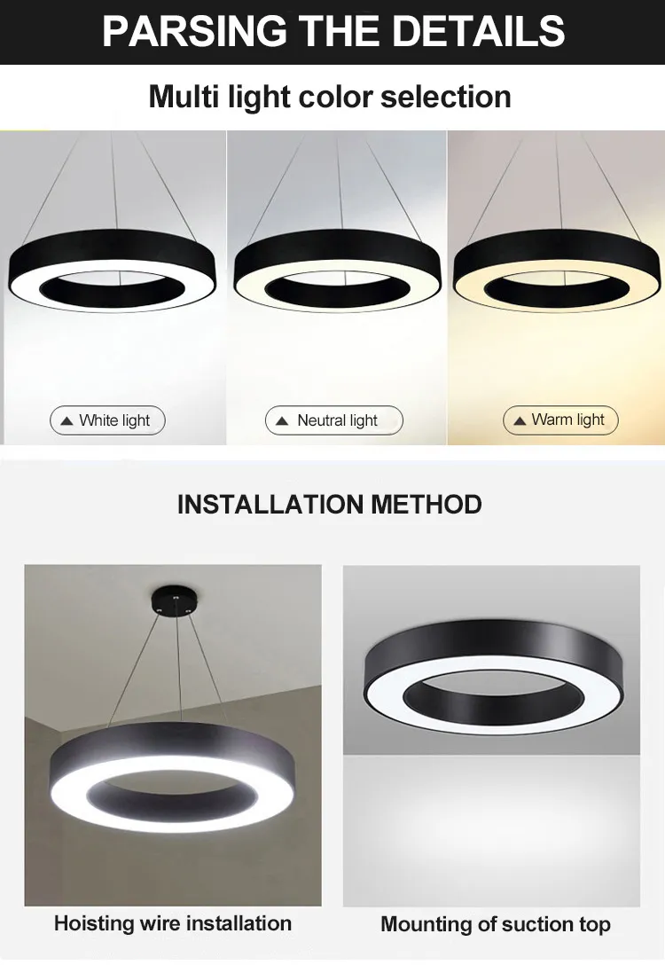 Elegant Black and White LED Chandelier for Modern Spaces