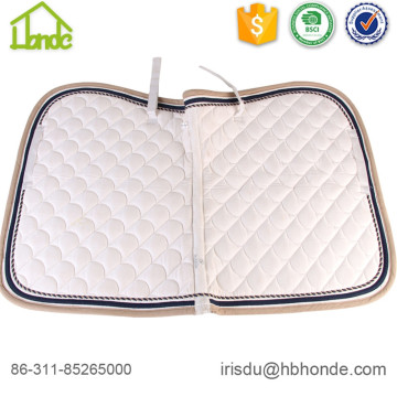 White Dressage Fish Pattern Cotton Horse Saddle Pad