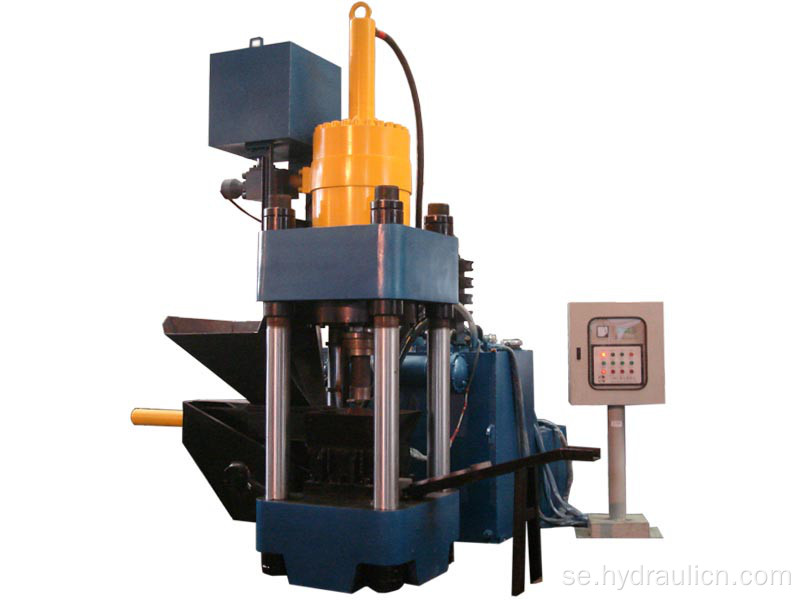 Hydraulisk fabriksbriketteringsmaskin för sågspån av metall