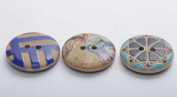 Wooden Buttons with Dense Wood Texture